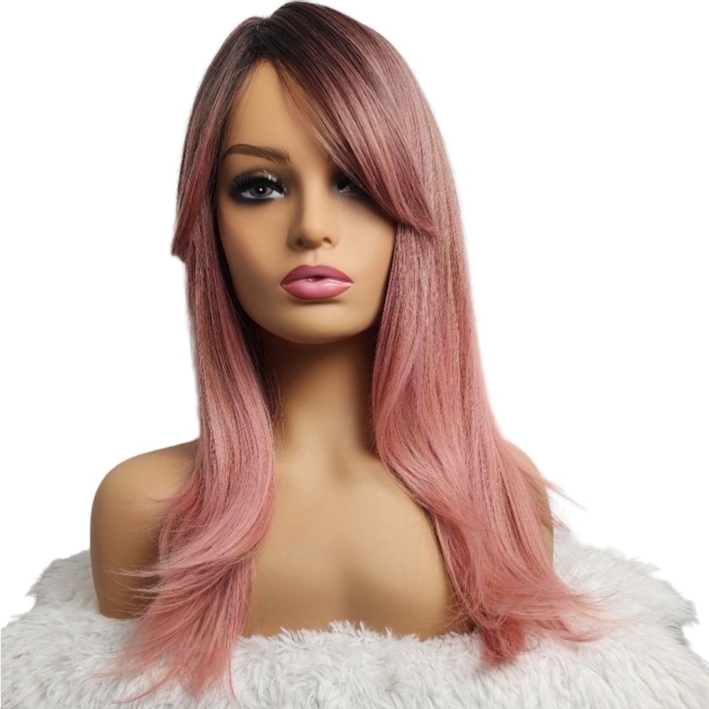 Ombre Pink Synthetic Wig
